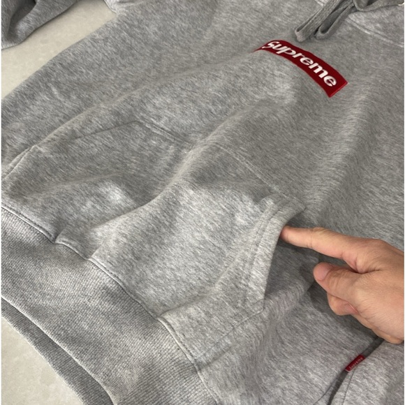 Supreme Box Logo Hoodie woman Medium Heather Gray Long Sleeve Pullover ⭐️⭐️ - Picture 13 of 16
